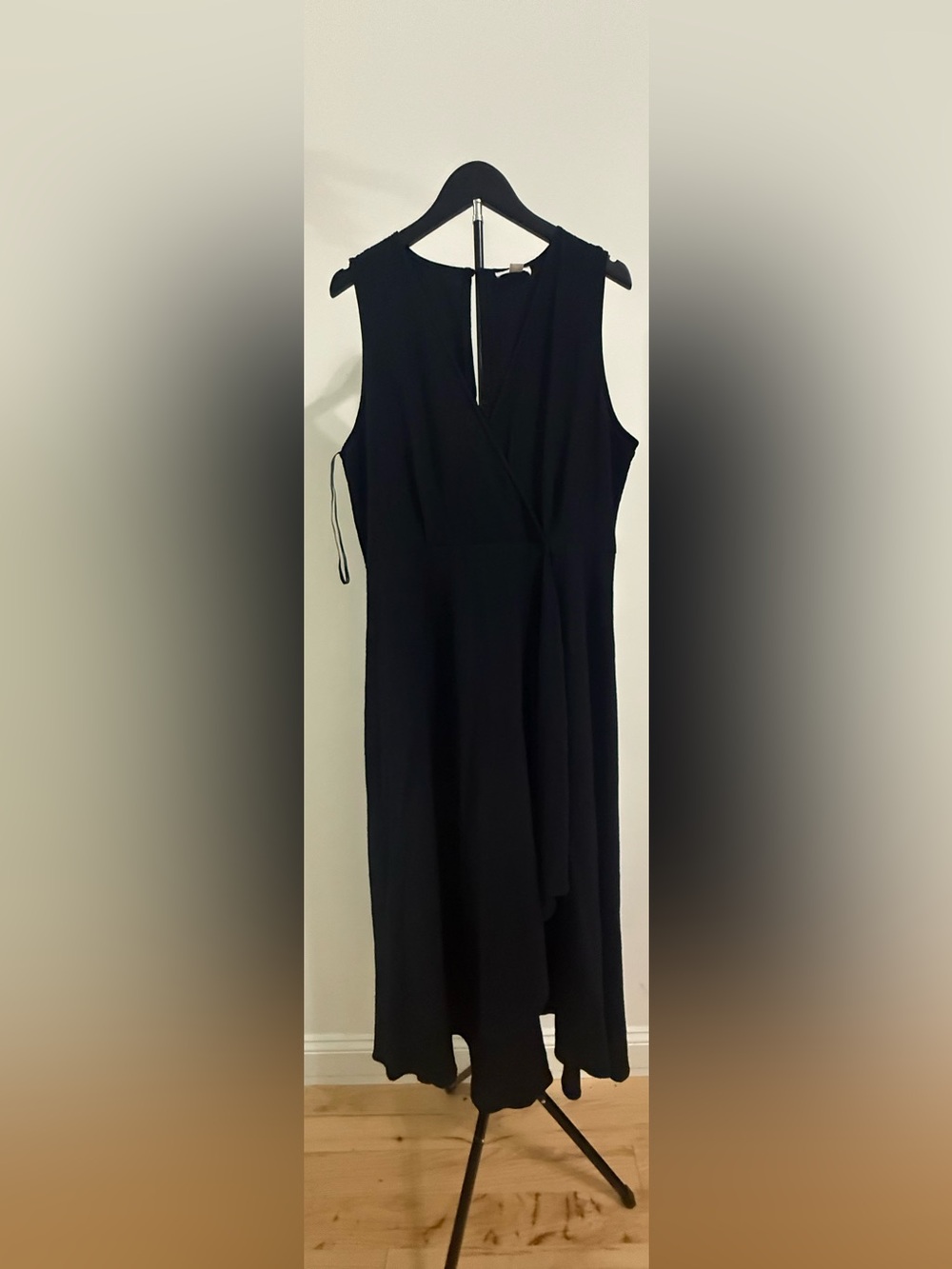 Calvin Klein Black Sleeveless High-Low Dress